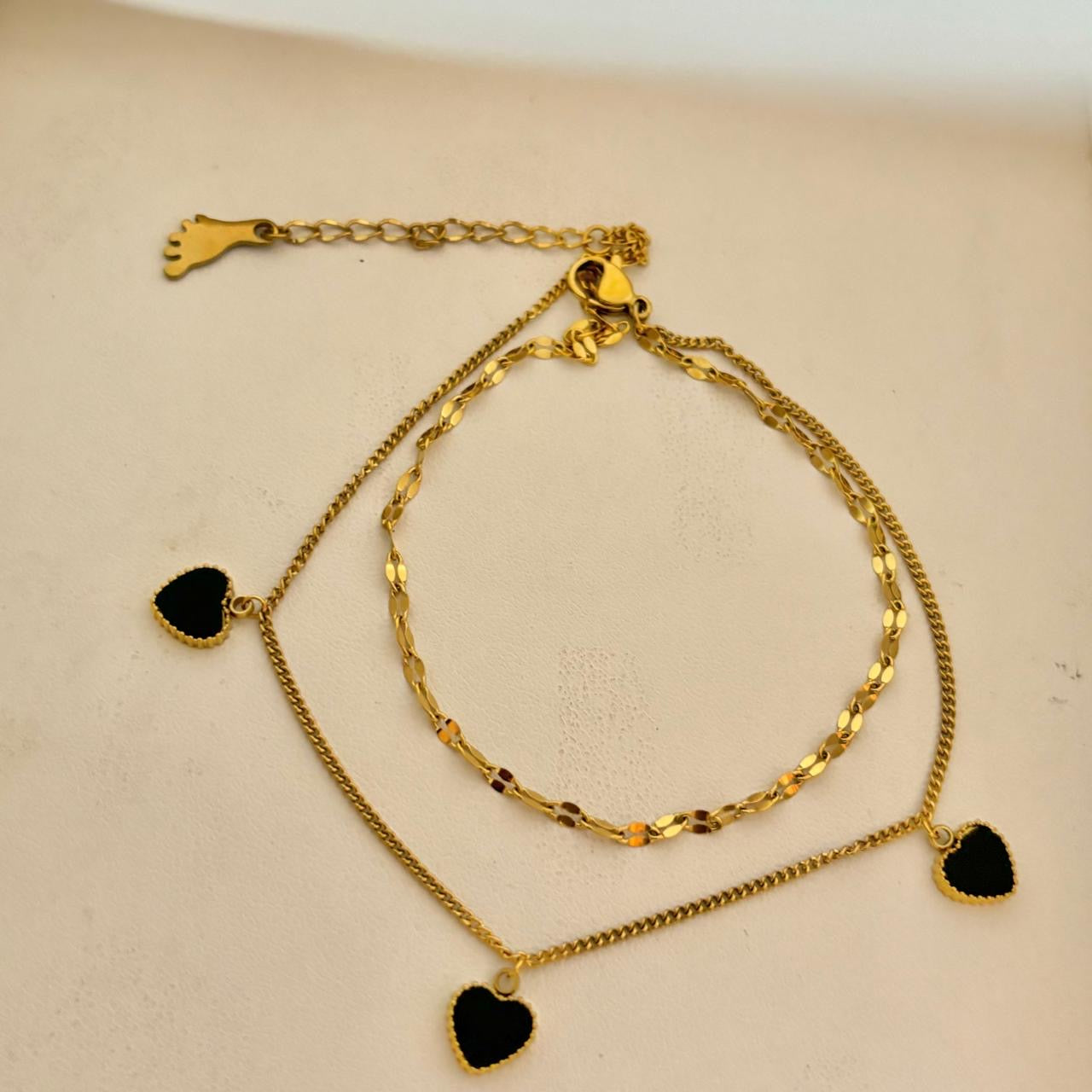 Heart Charm Anklet