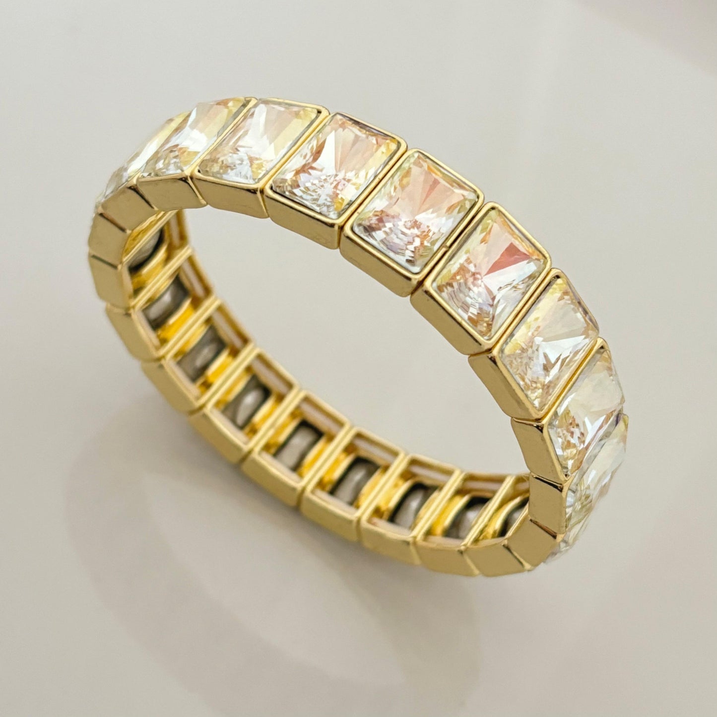 Luxurious Baguette Cluster Bracelet -Adjustable