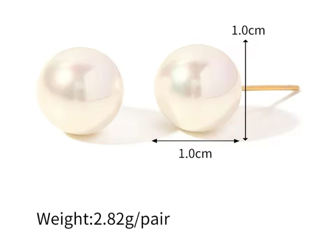 Signature Pearl Studs -18K