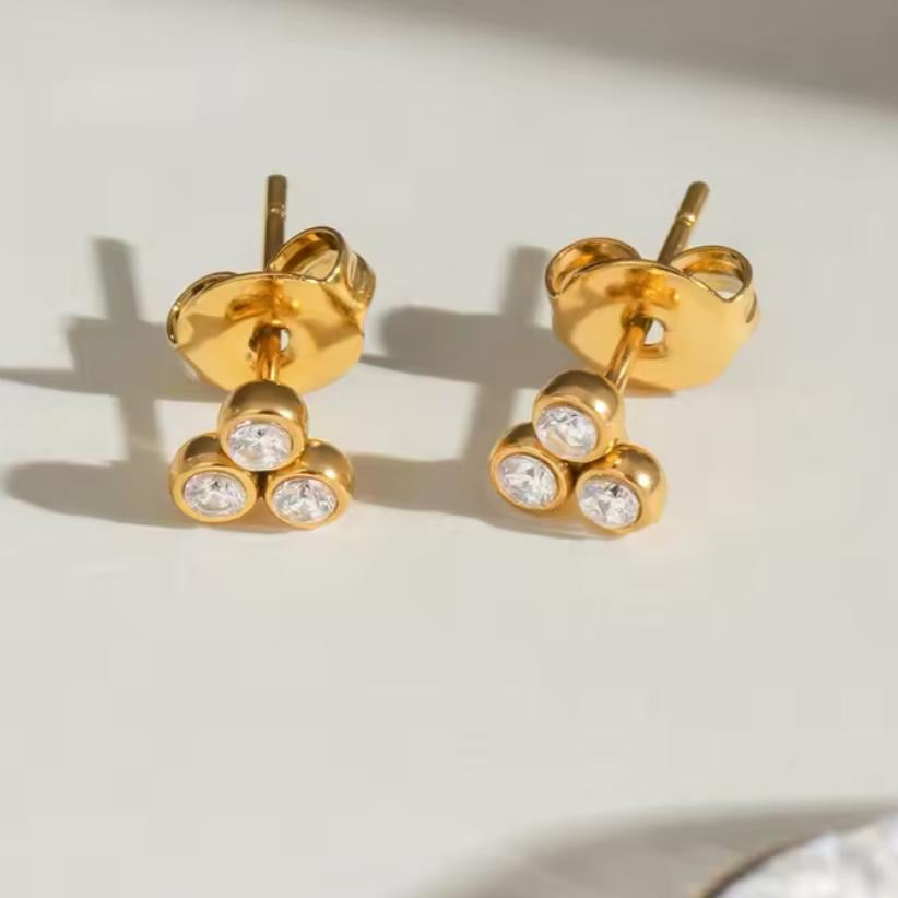 Timeless Essential Studs Set-18K | Set Of Three