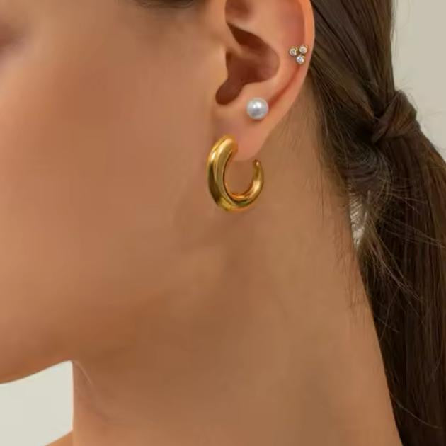 Timeless Essential Studs Set-18K | Set Of Three