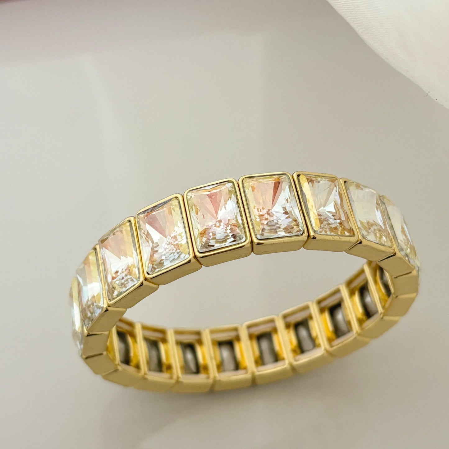 Luxurious Baguette Cluster Bracelet -Adjustable