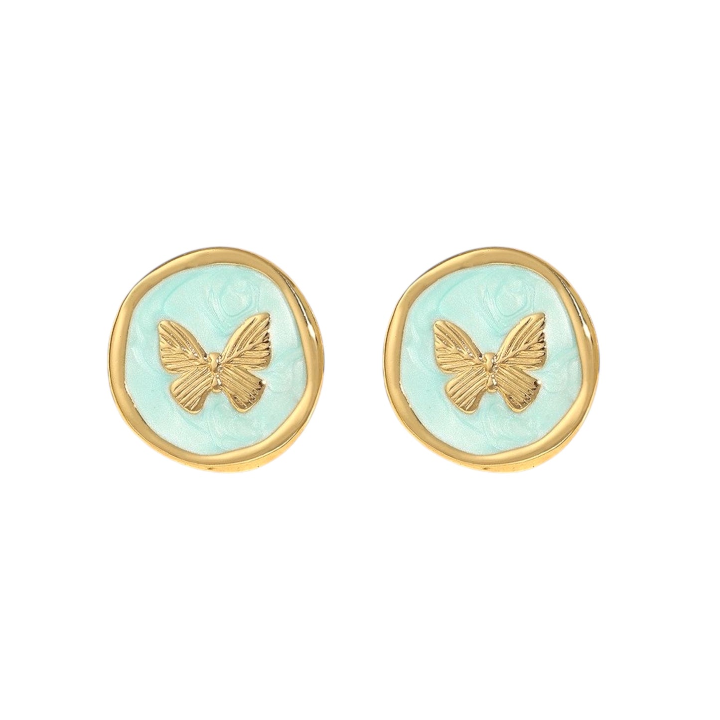 Fairycore Flutter Studs -18K | Baby Blue