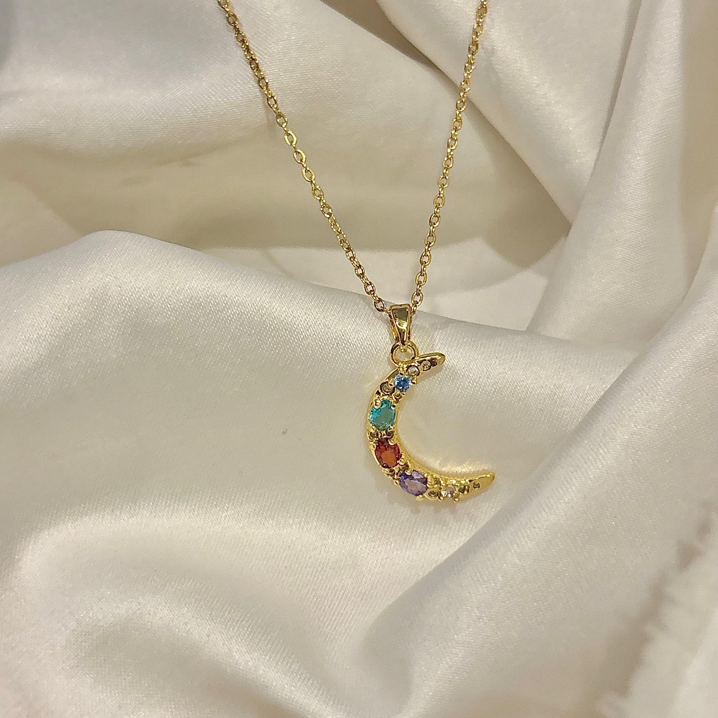 Magical Luna Necklace -Multi Zircons