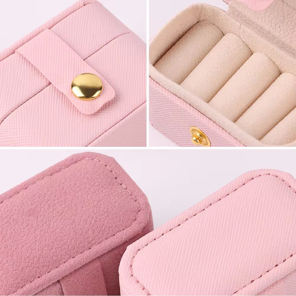 Pink Suede Ring Box