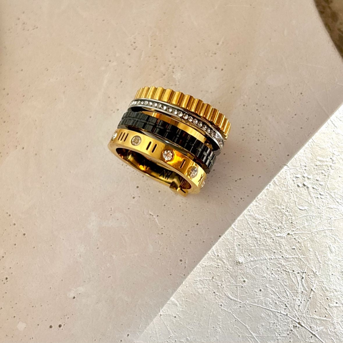 Majestic Luxe Quadra Stack Ring