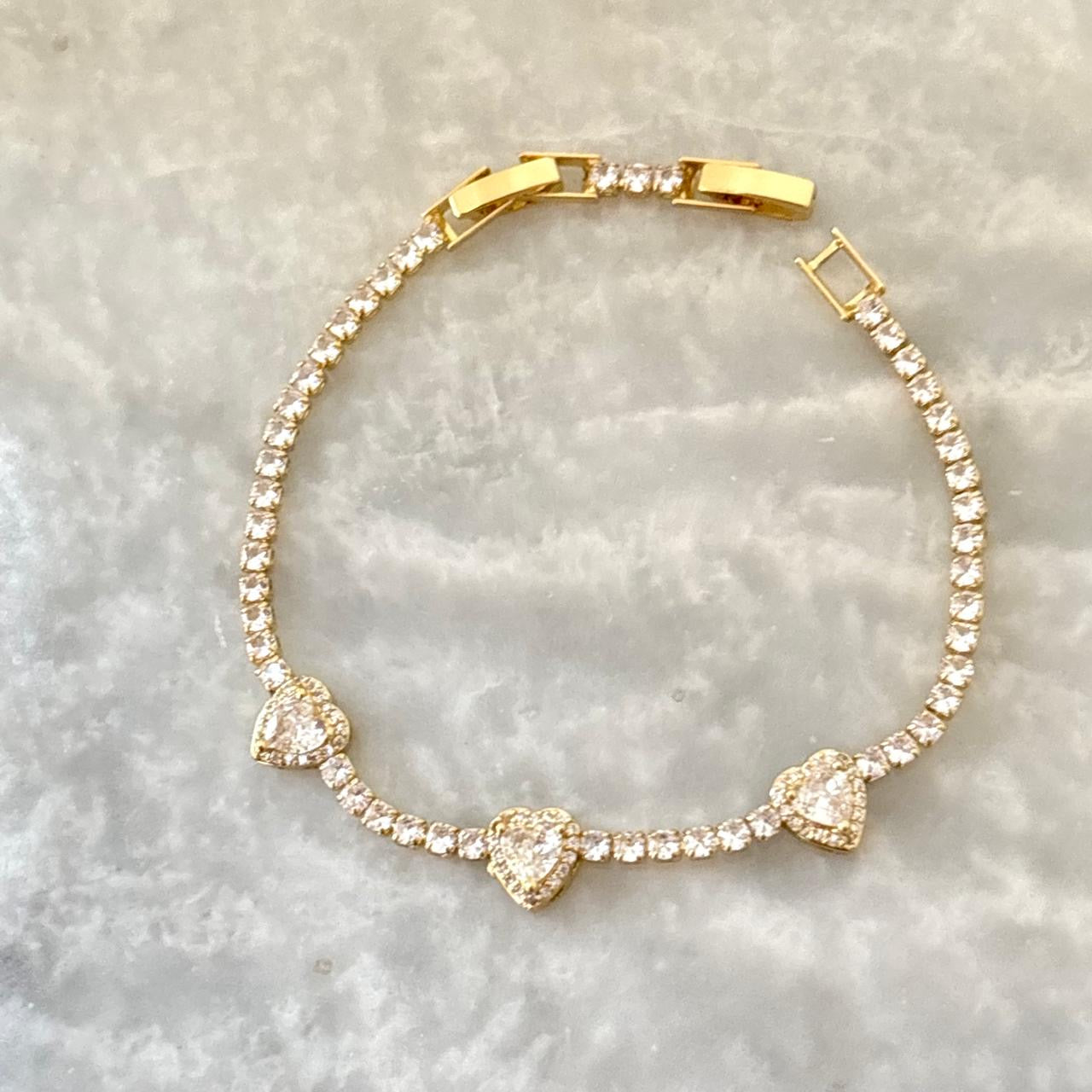 Princess LUX Heart Tennis Bracelet