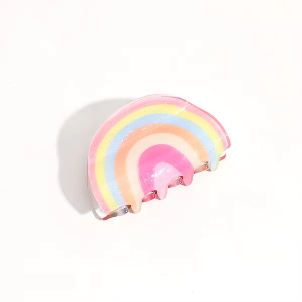 Rainbow Pastel Claw Clip
