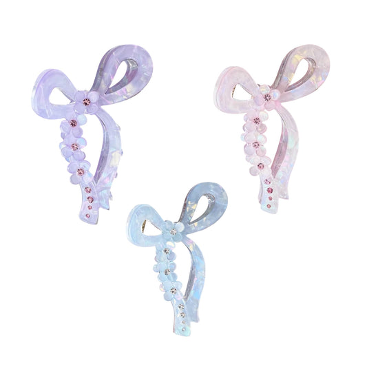 Bow Flora Claw Clip