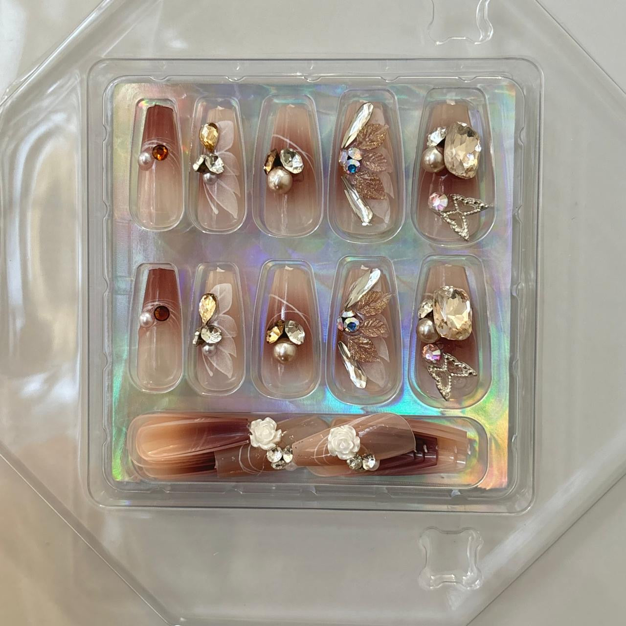 Blossom Nude Gradient Press On Nails