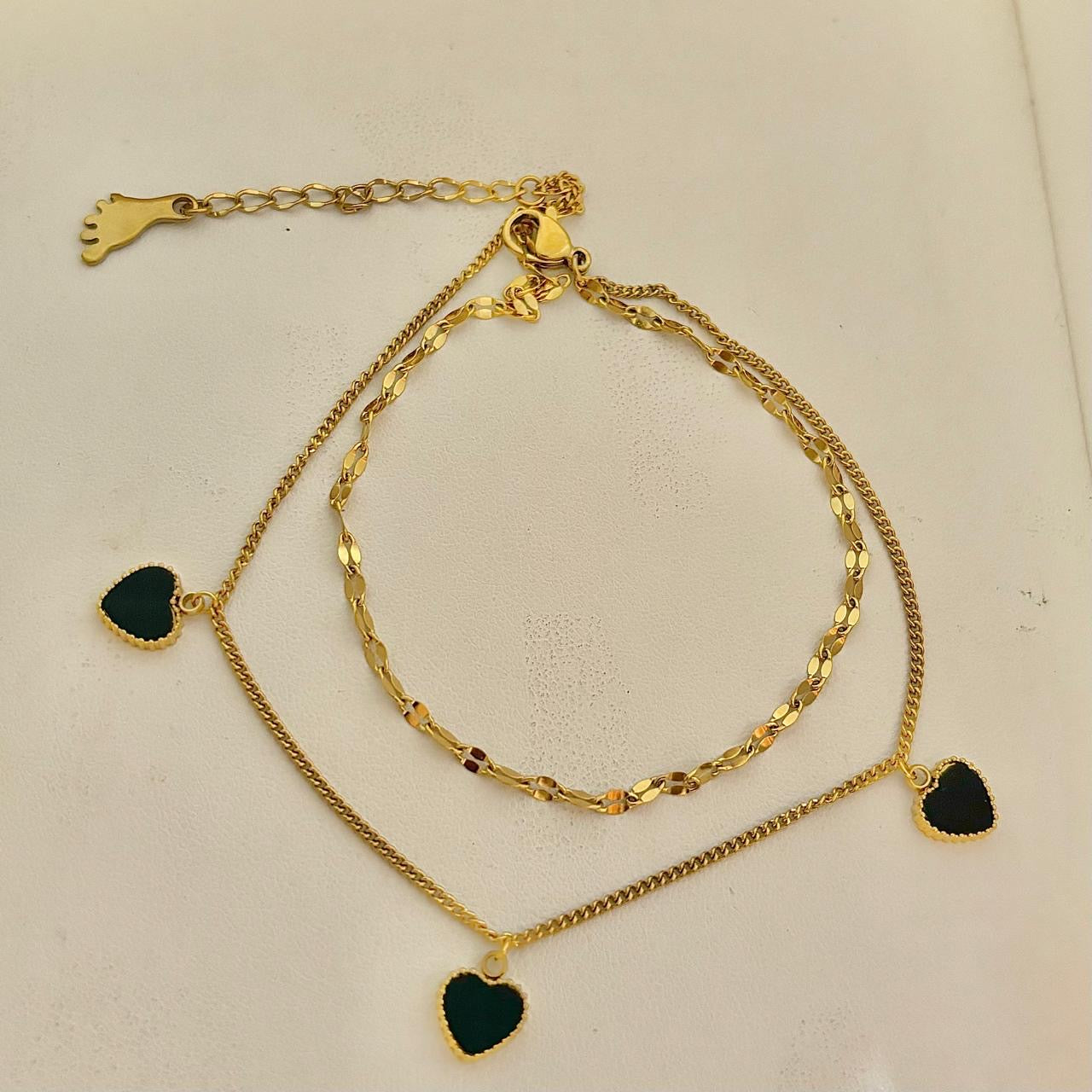 Heart Charm Anklet