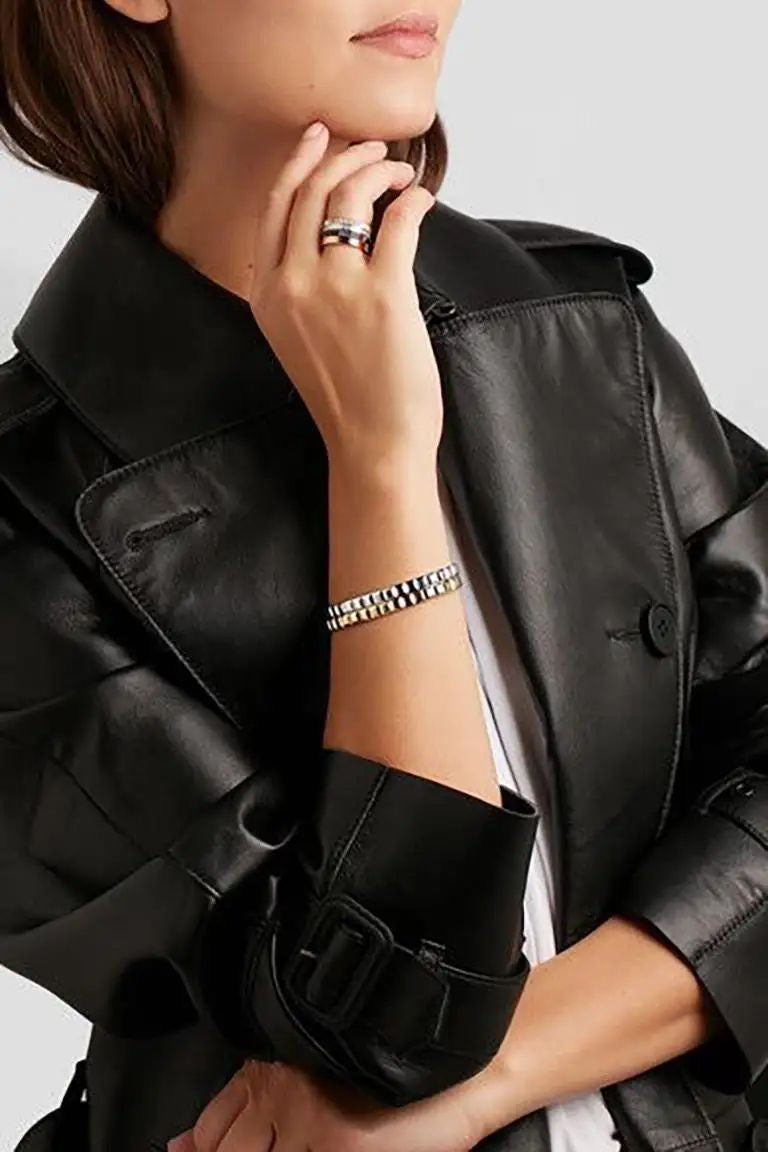 Quadra Layered Stacked Cz Ring