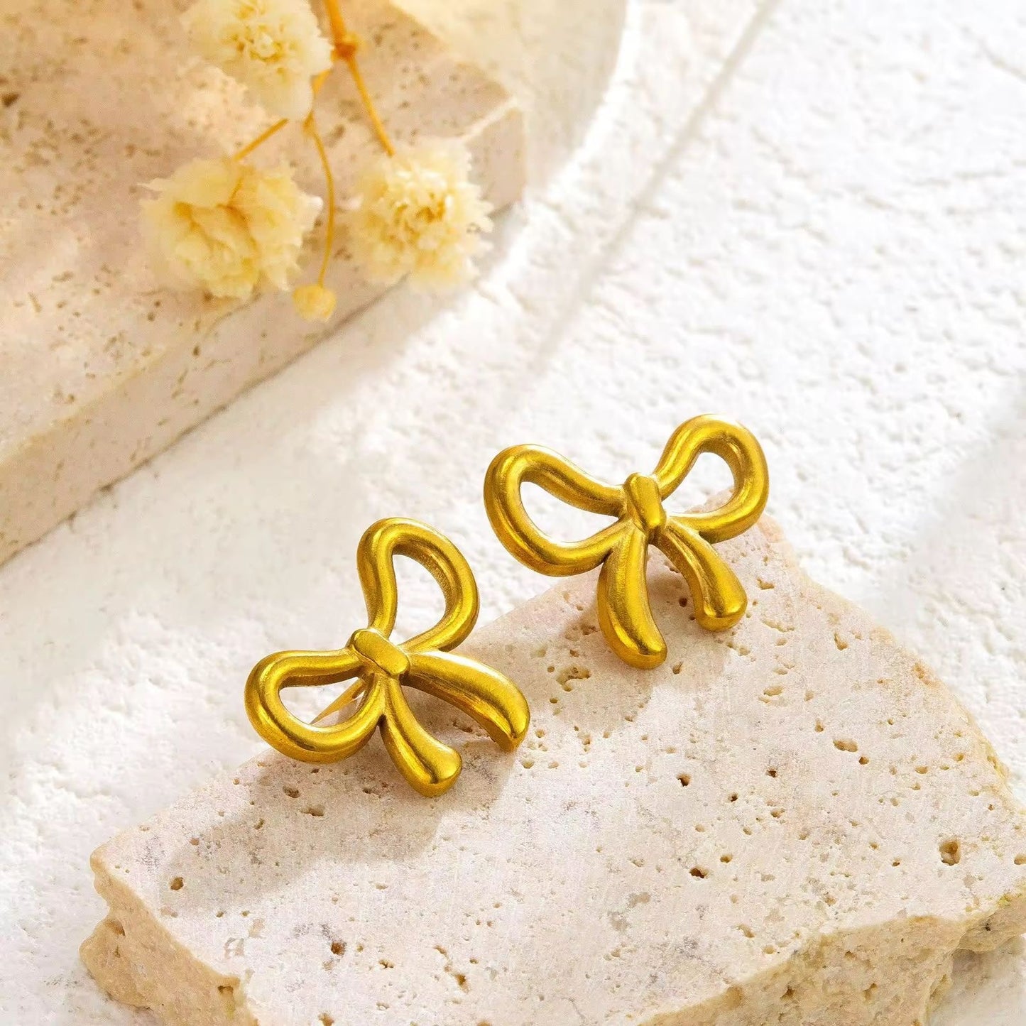 Sweetheart Baby Bow Studs