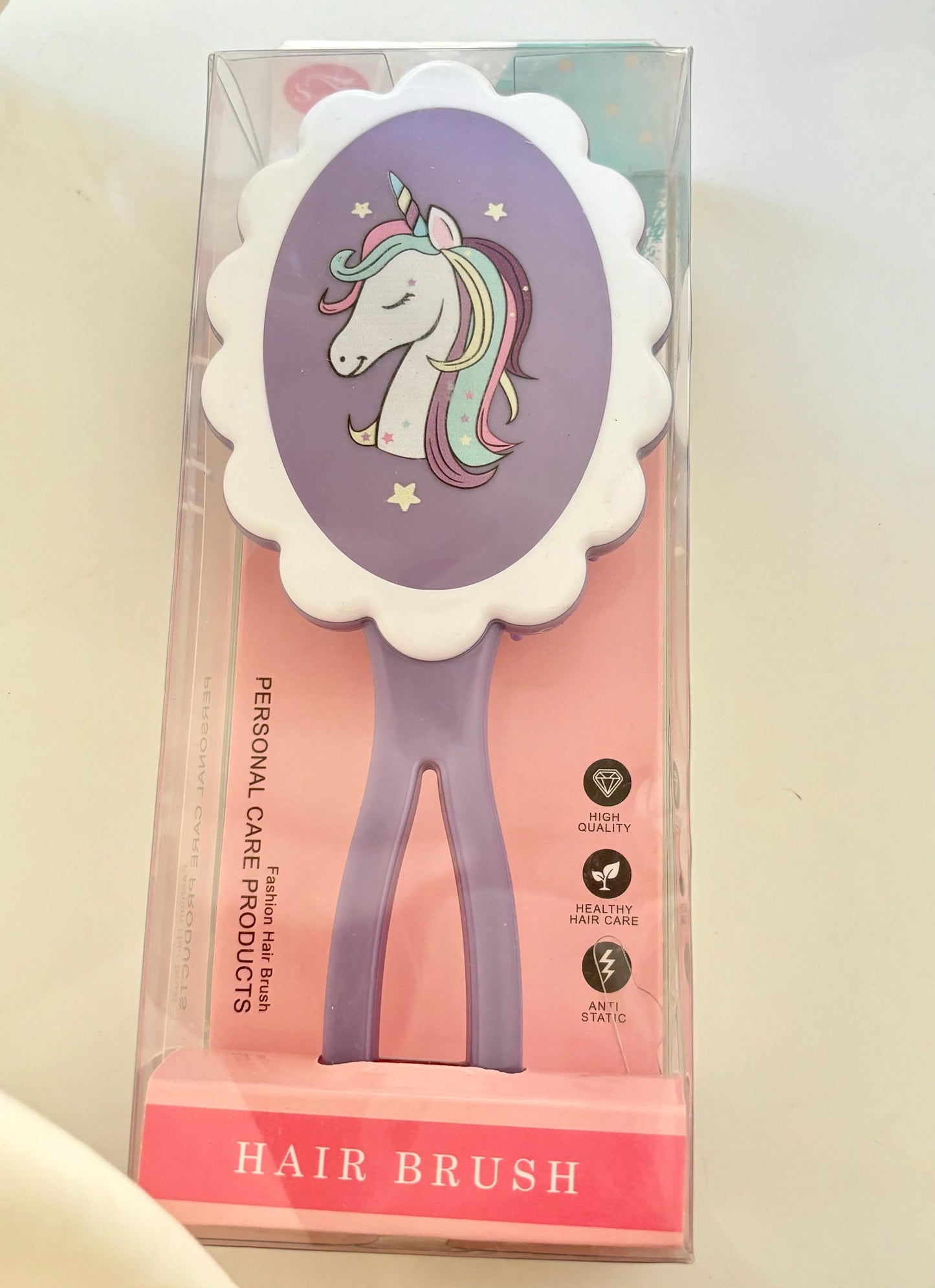 Glitzy Blings Magical Unicorn Purple Hair Brush