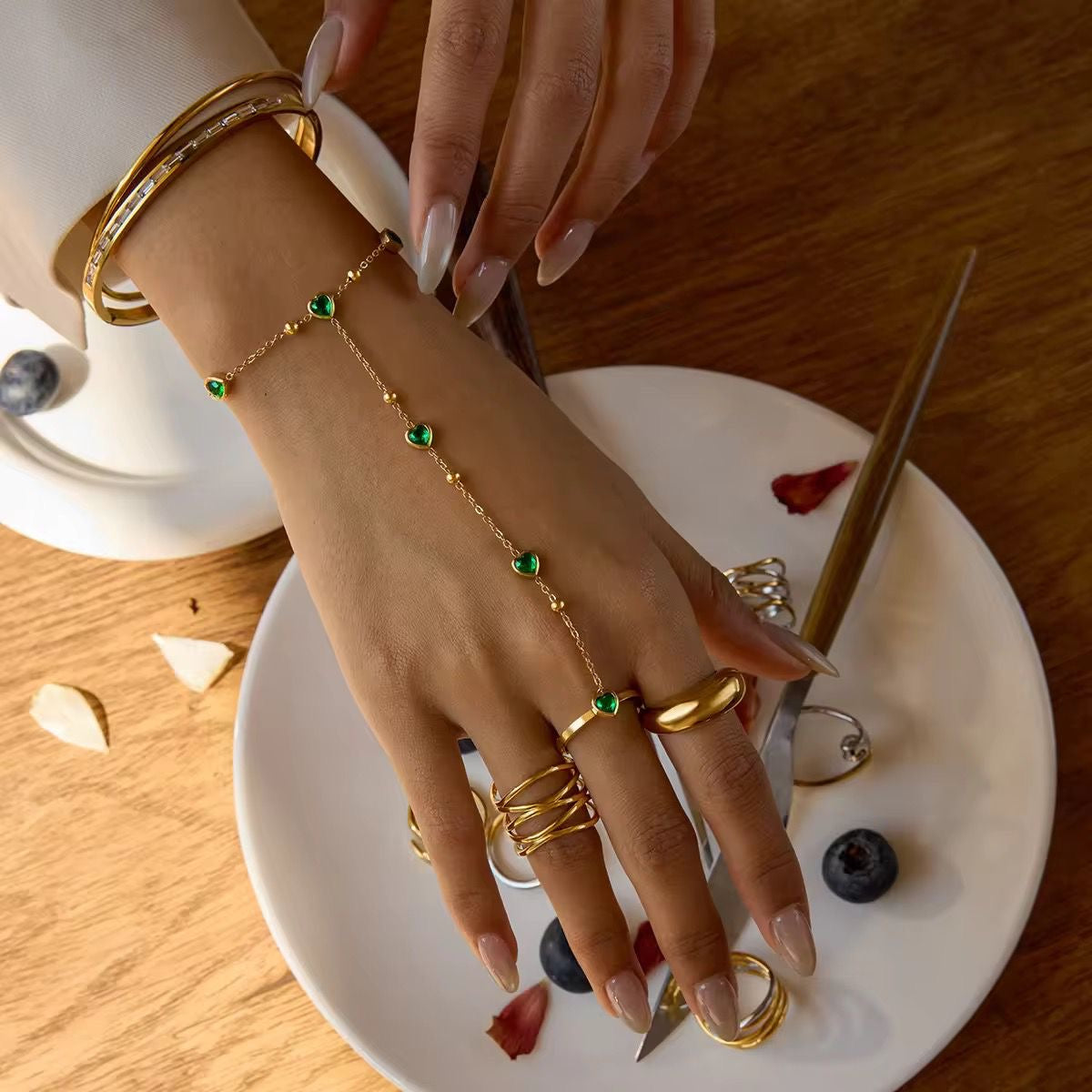 Hearts Hand Chain