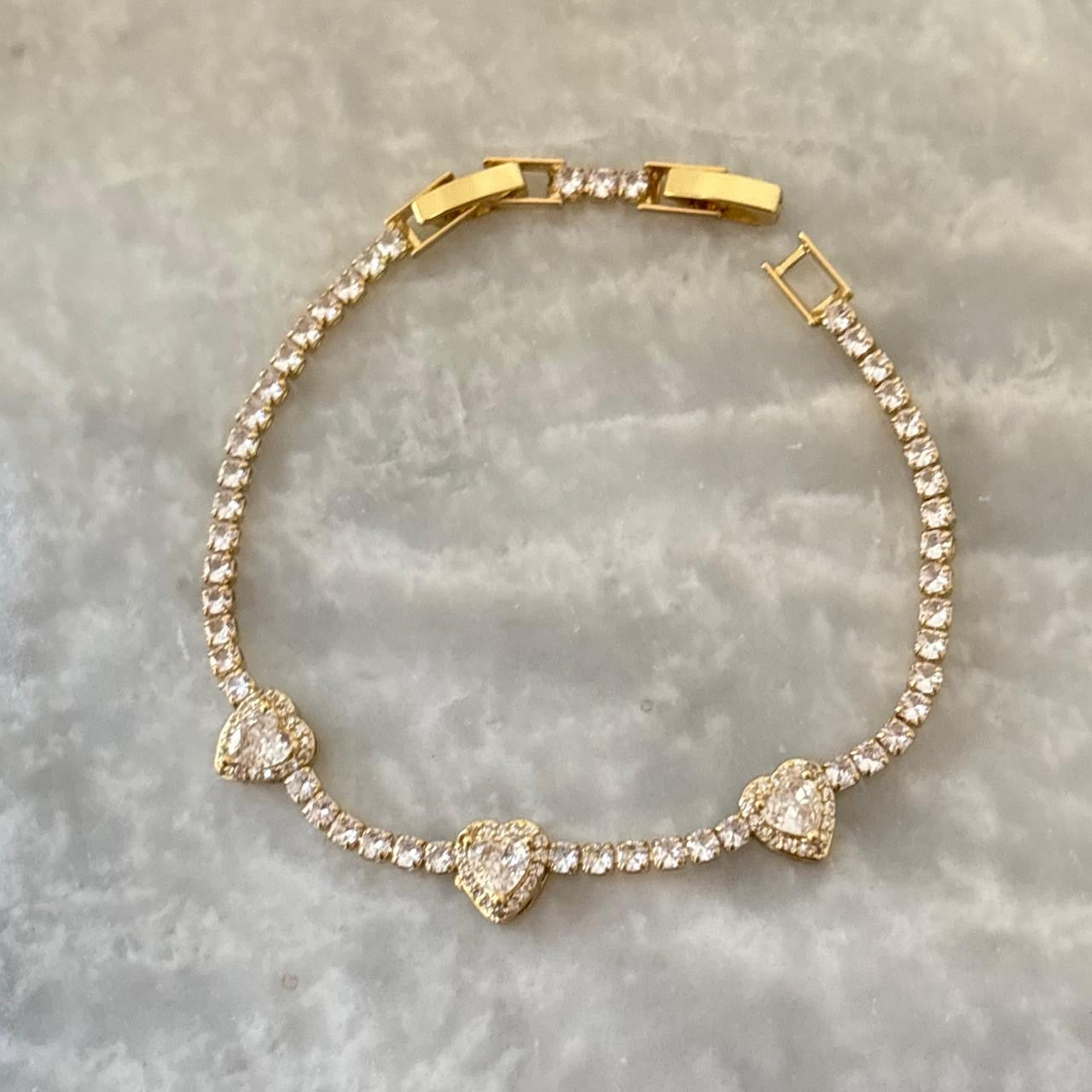 Princess LUX Heart Tennis Bracelet