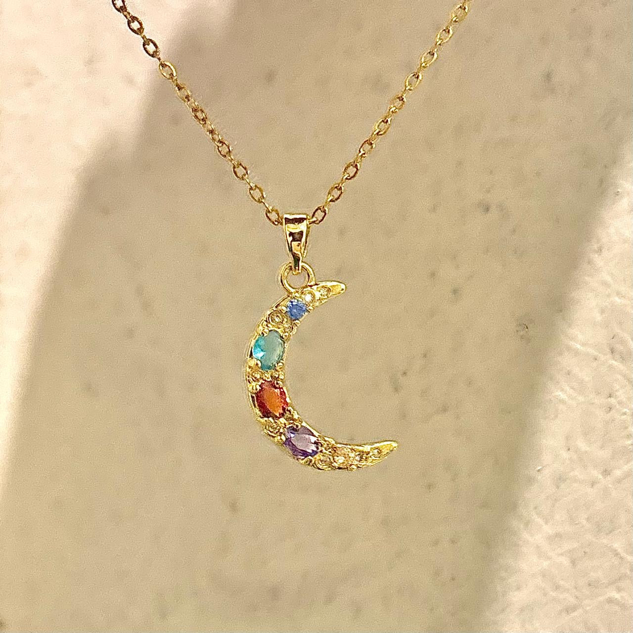 Magical Luna Necklace -Multi Zircons