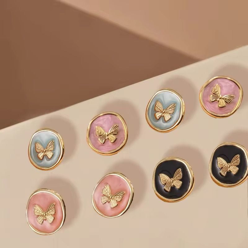 Fairycore Flutter Studs -18K | Pink