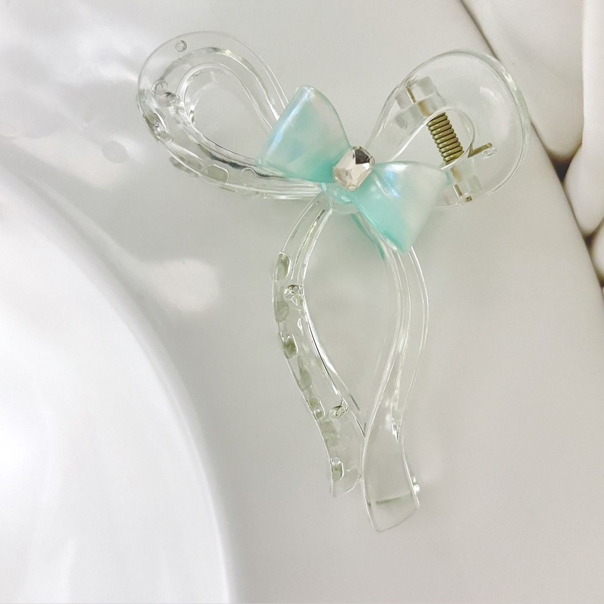 Glazed Bow Claw Clip