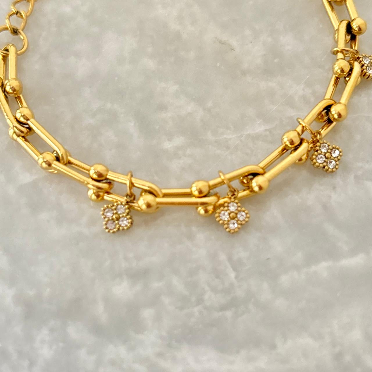 Link De Clovia Charm Bracelet