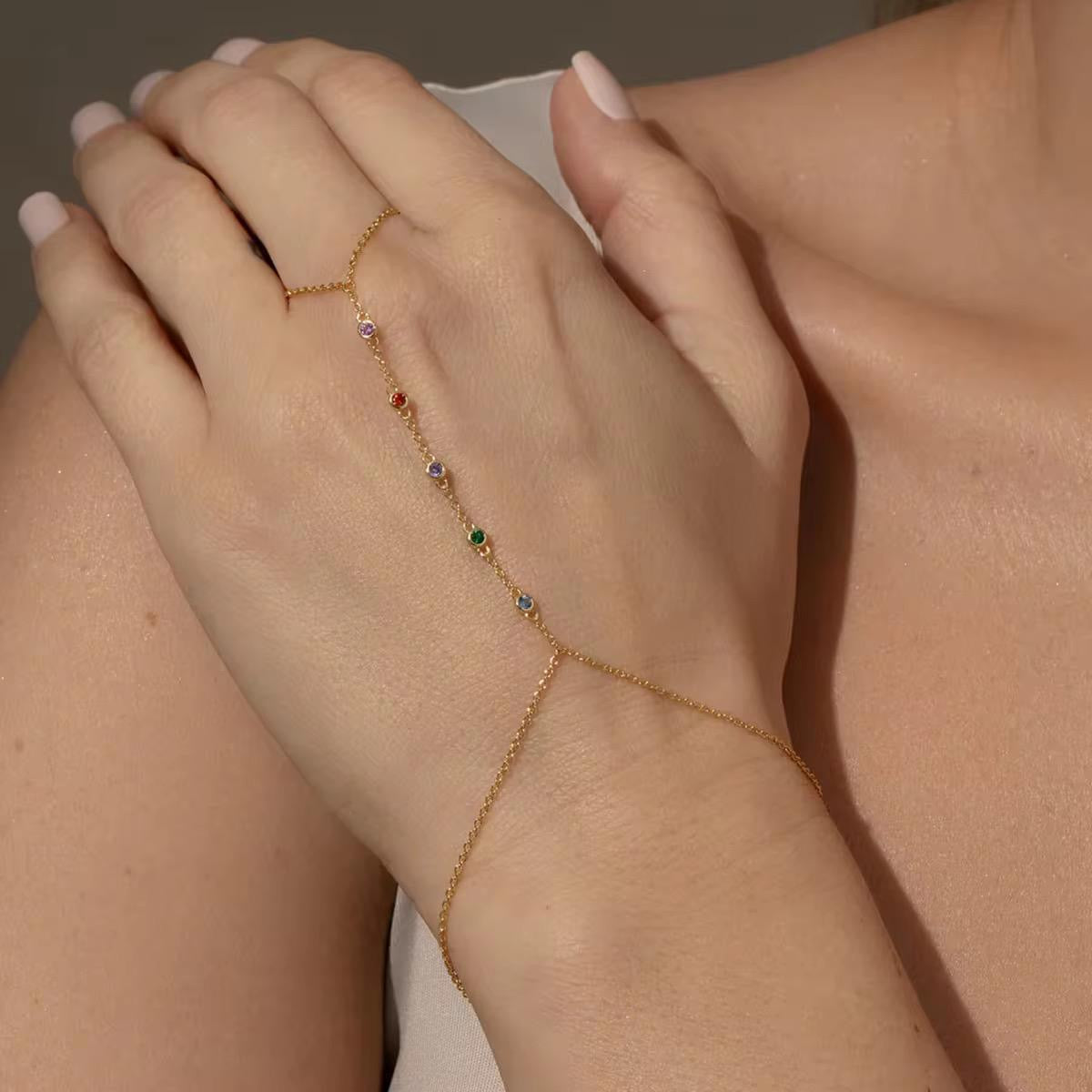 Reef Multi Gem Hand Chain
