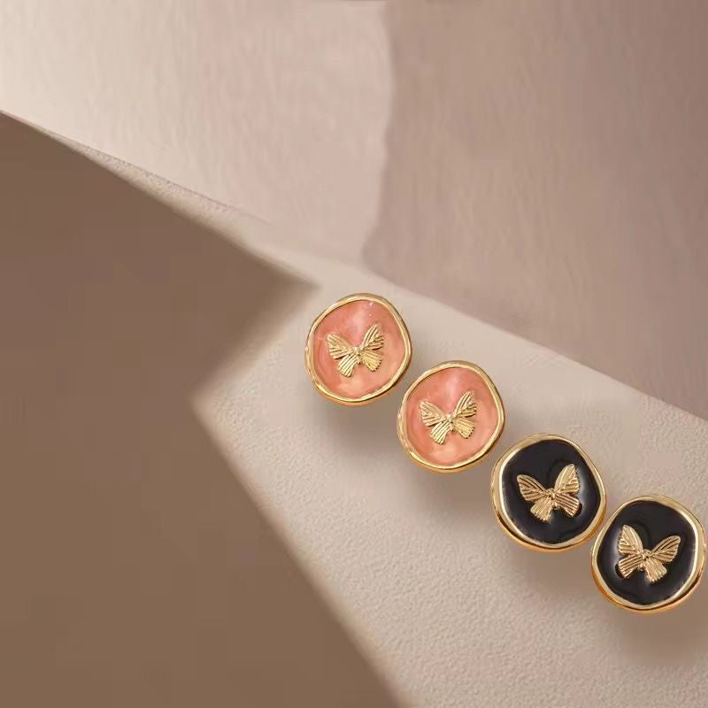 Fairycore Flutter Studs -18K | Peach