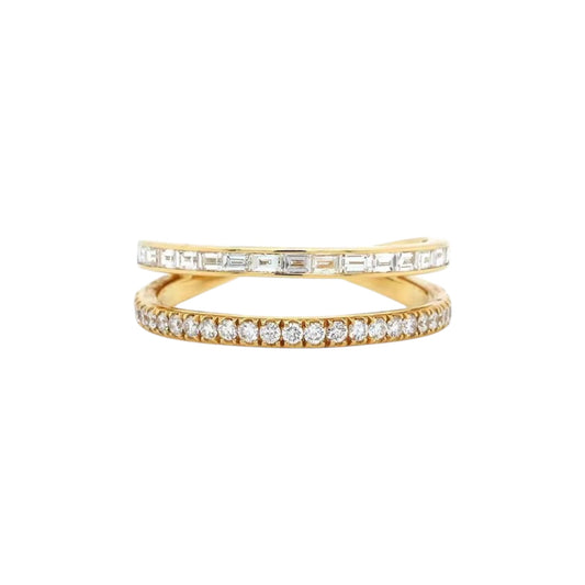 Bezel Diamantés LUX Stacked Ring
