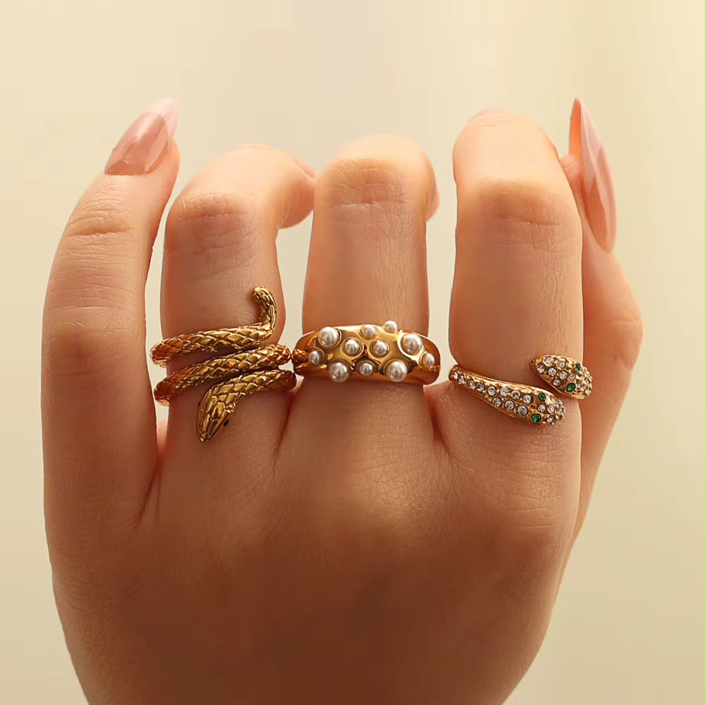 Pearl Dome Ring -Adjustable