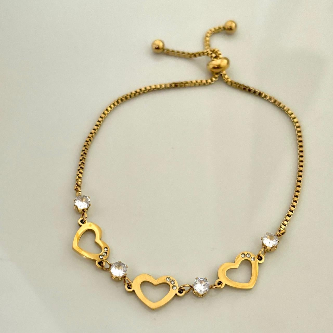 Heart Loops Bracelet -Adjustable