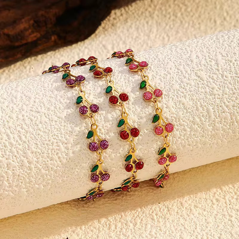 Cherry Crush Bracelet -Pink