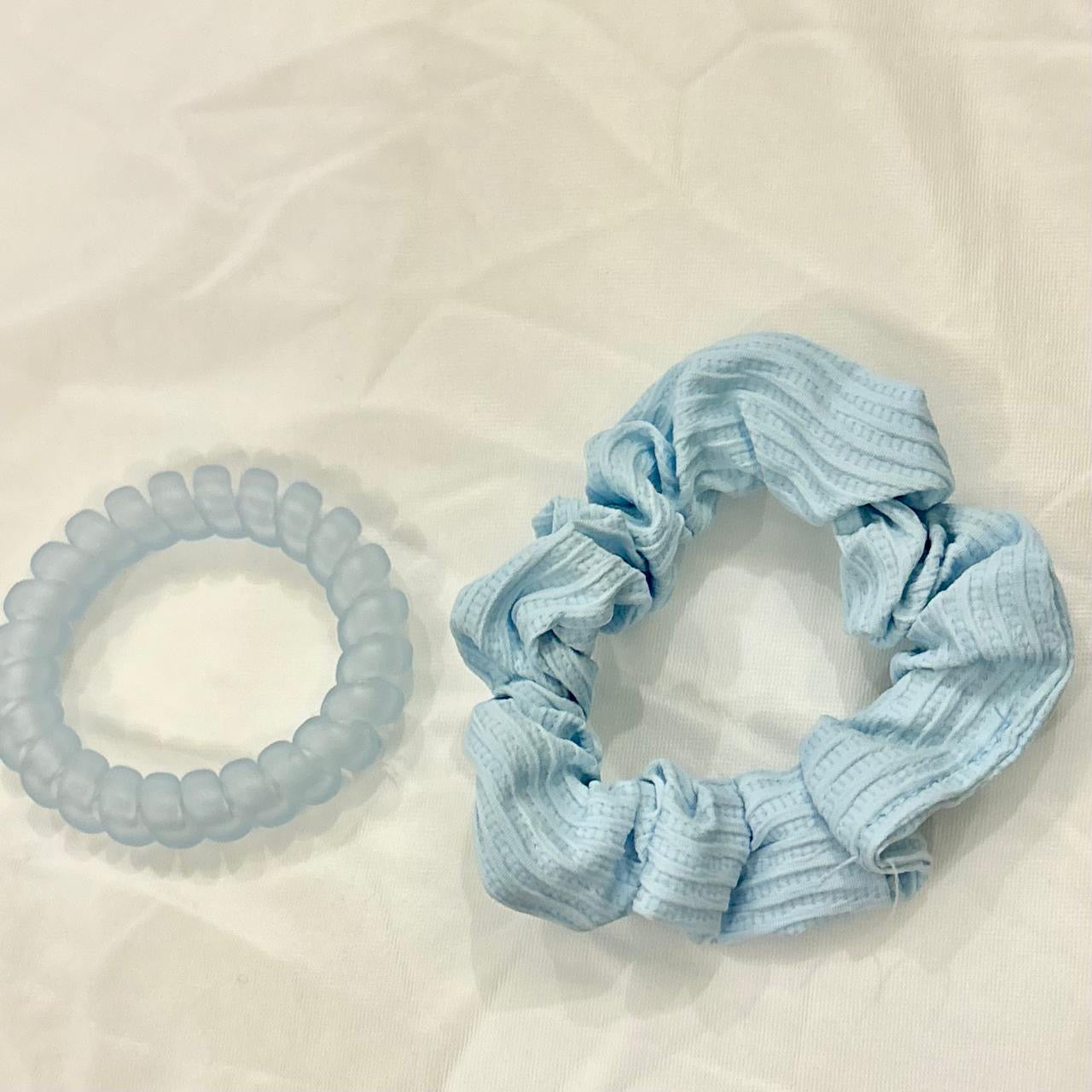 Hair Set -Baby Blue (Scrunchie + Hair Tie)