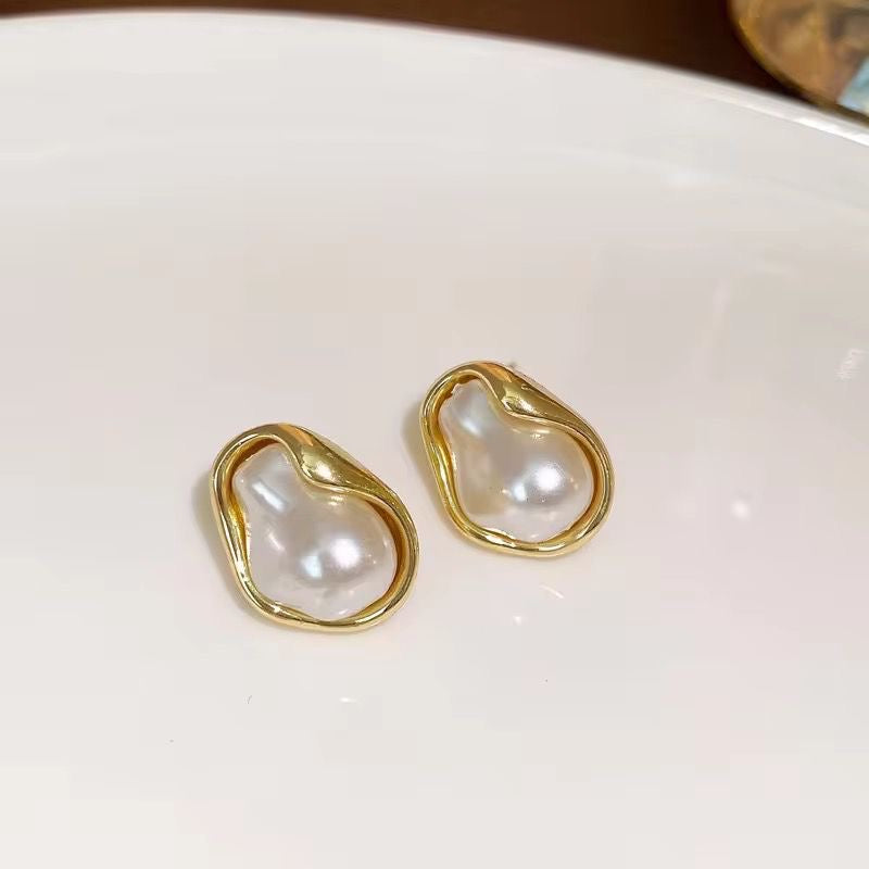 Baroque Pearl Studs