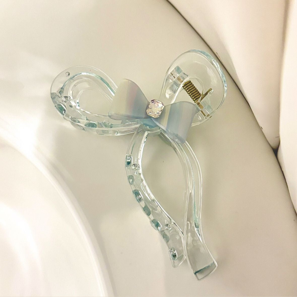 Glazed Bow Claw Clip