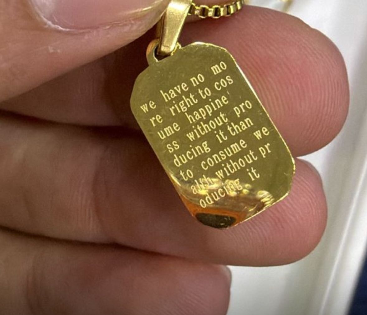 Noir -Secret Message Necklace