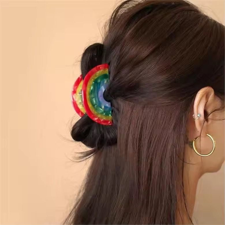 Rainbow Claw Clip
