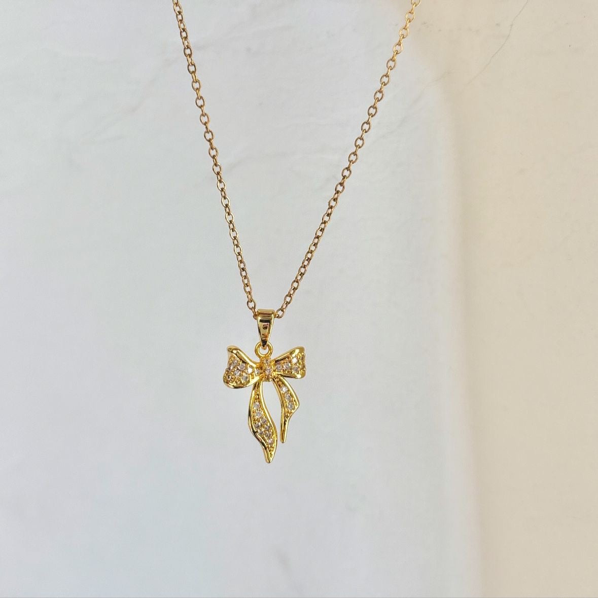 Glitzy Bow Necklace