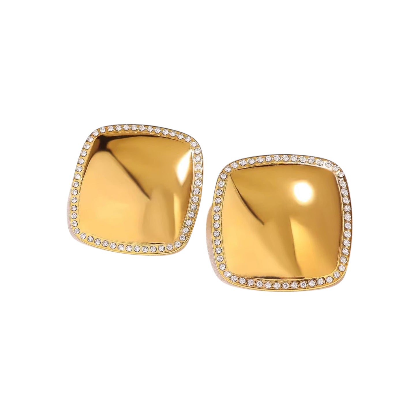 Allure Zircon Pave Studs -18K