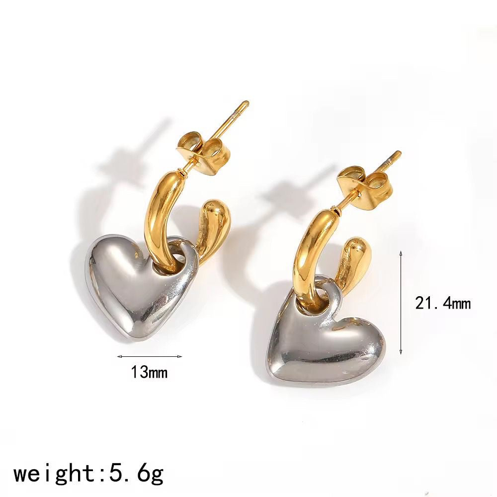 Lover Girl Charm Hoops -Mix Metal | Two Ways