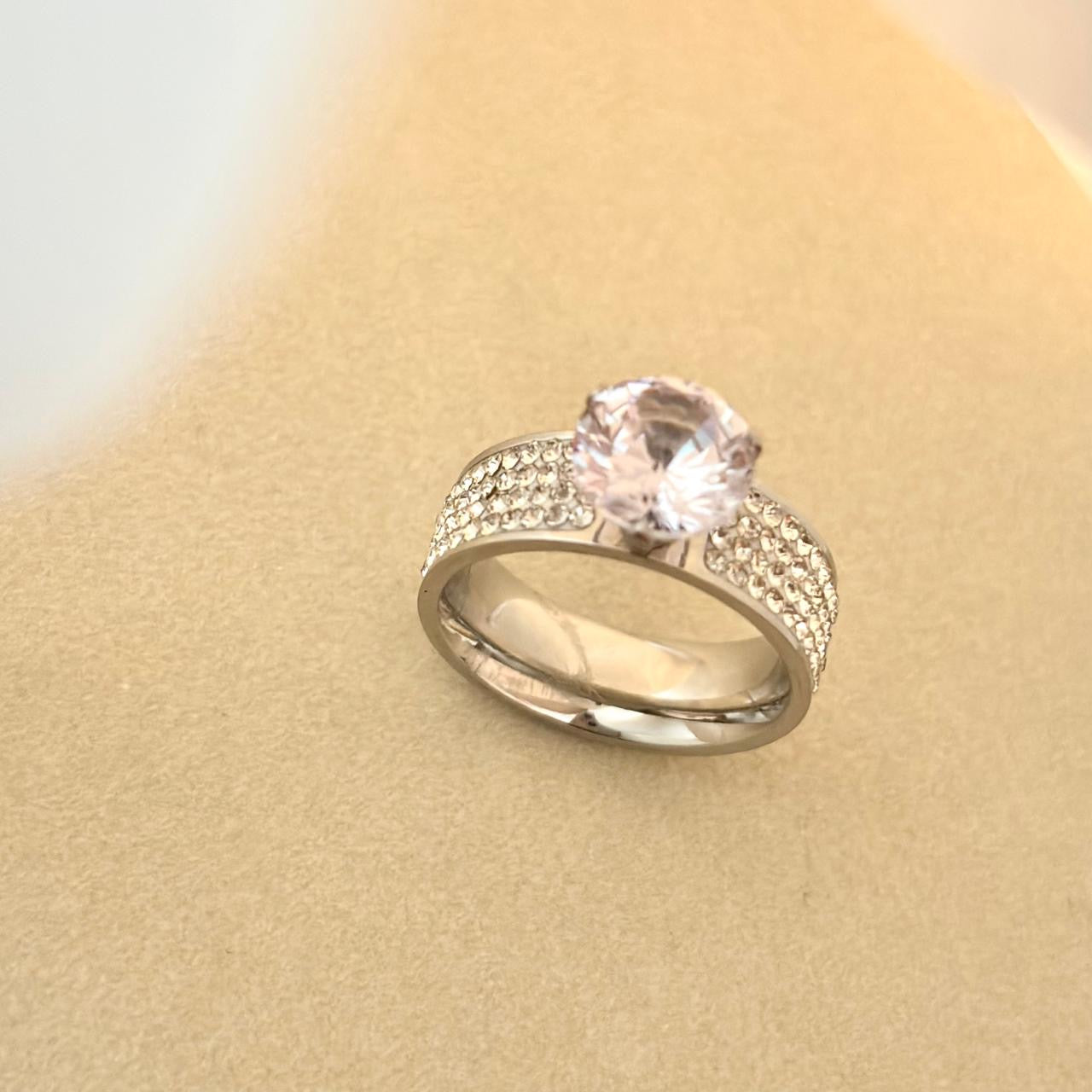 LUX Cluster Diamond Ring -Silver