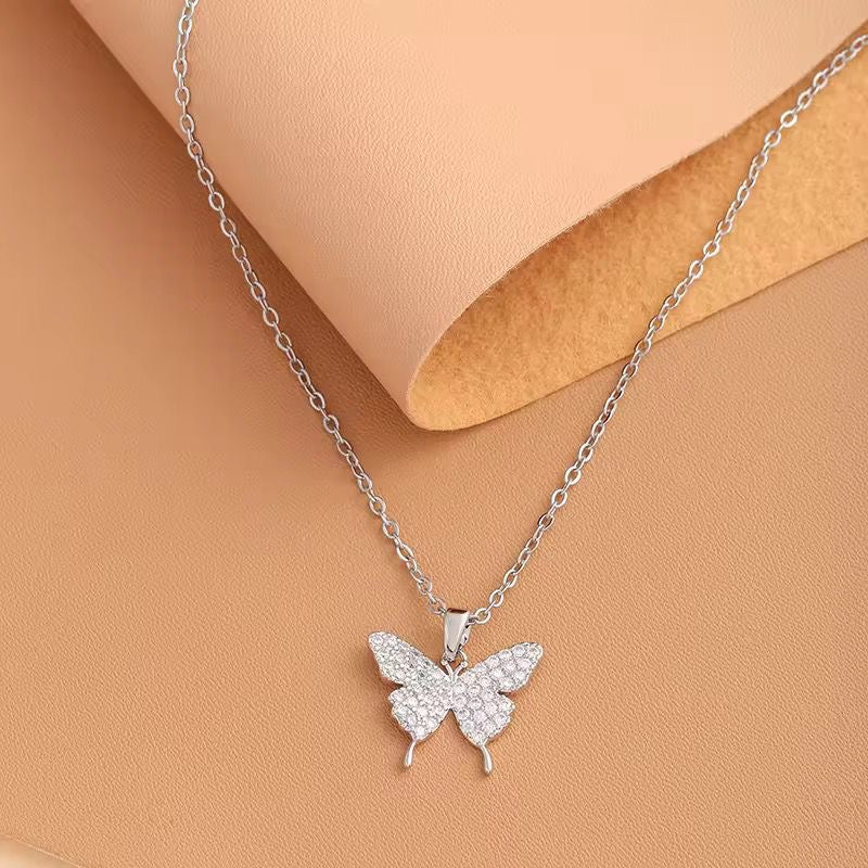 Sparkly Butterfly Necklace