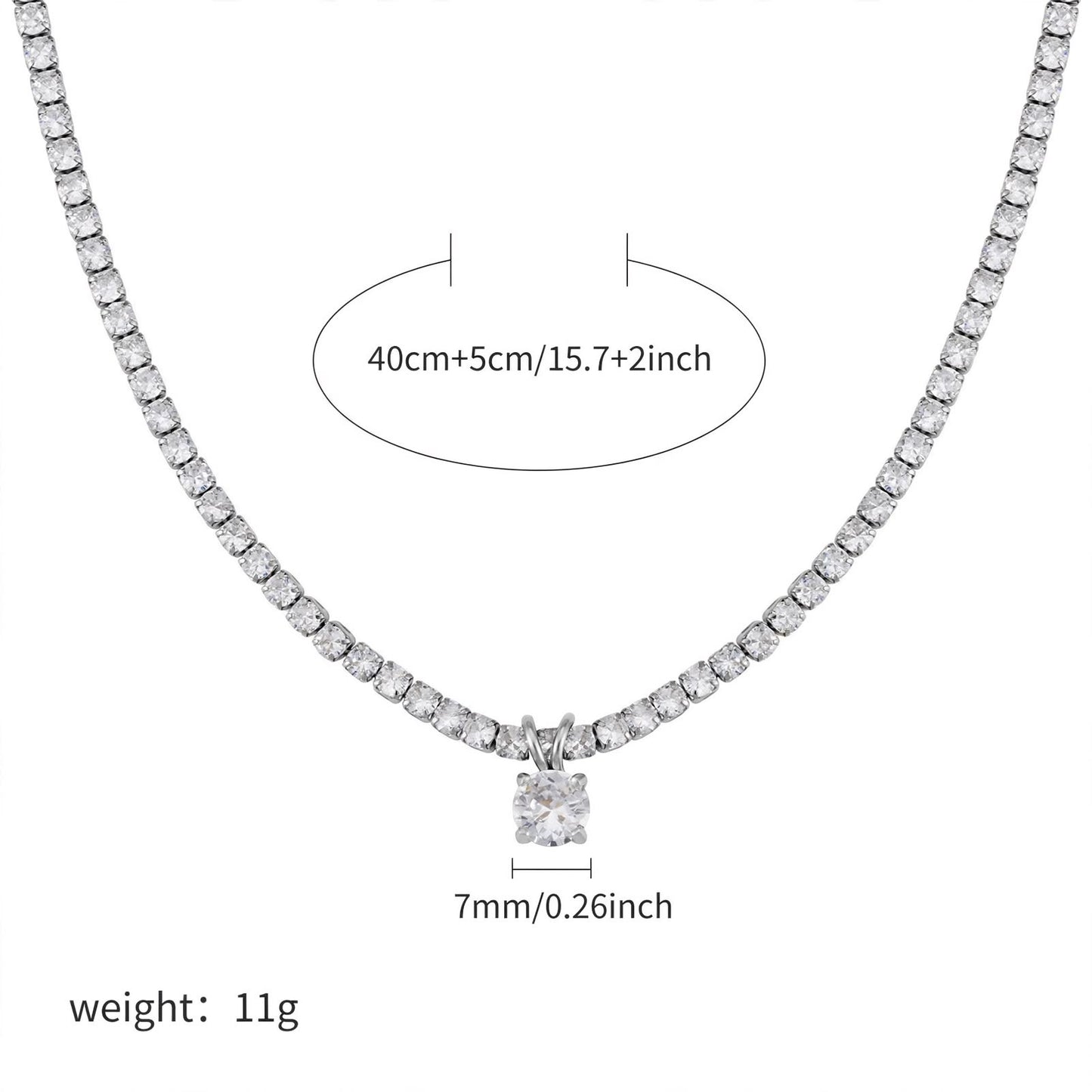 Diana Tennis Solitaire Necklace -Two Ways