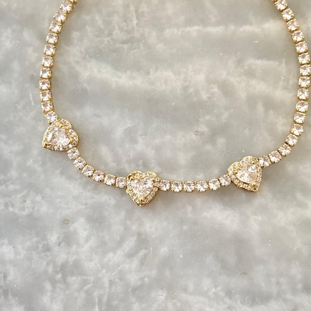 Princess LUX Heart Tennis Bracelet