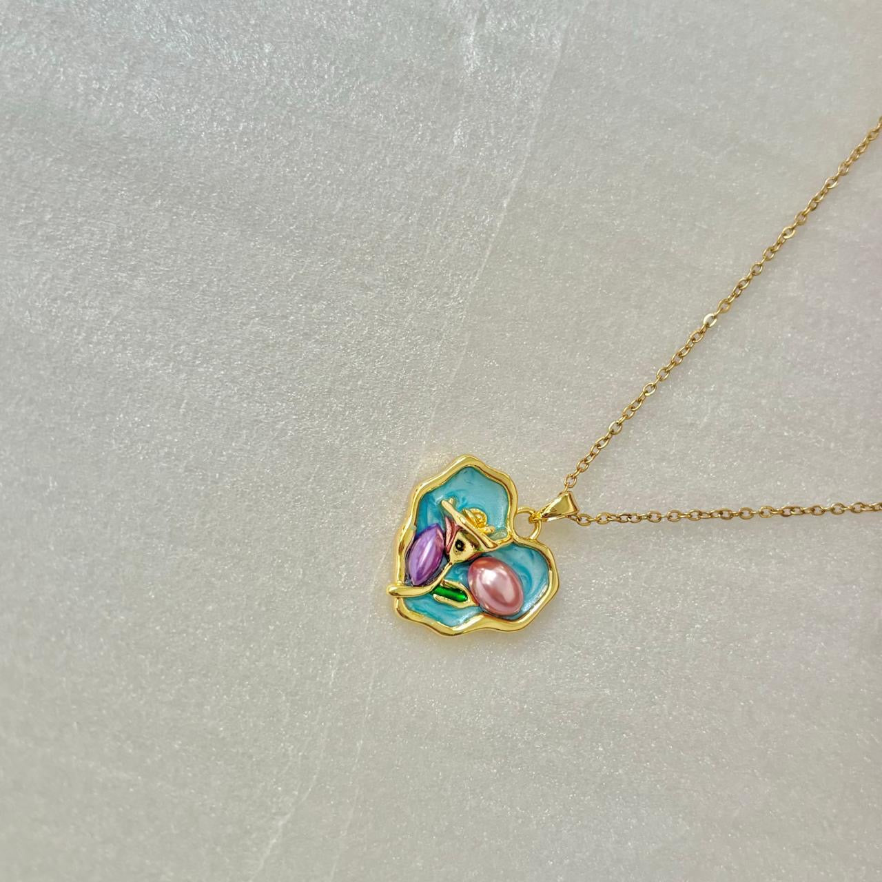 FairyCore Sky Necklace -18K | Hand Painted