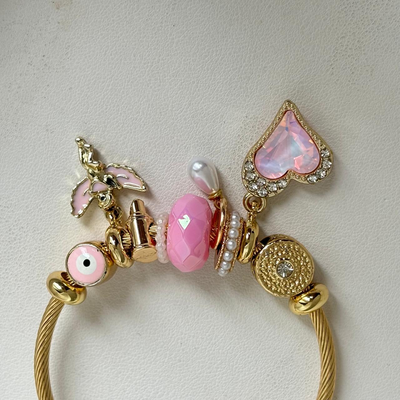 Dream Catcher Pixie Charm Bracelet -Pink
