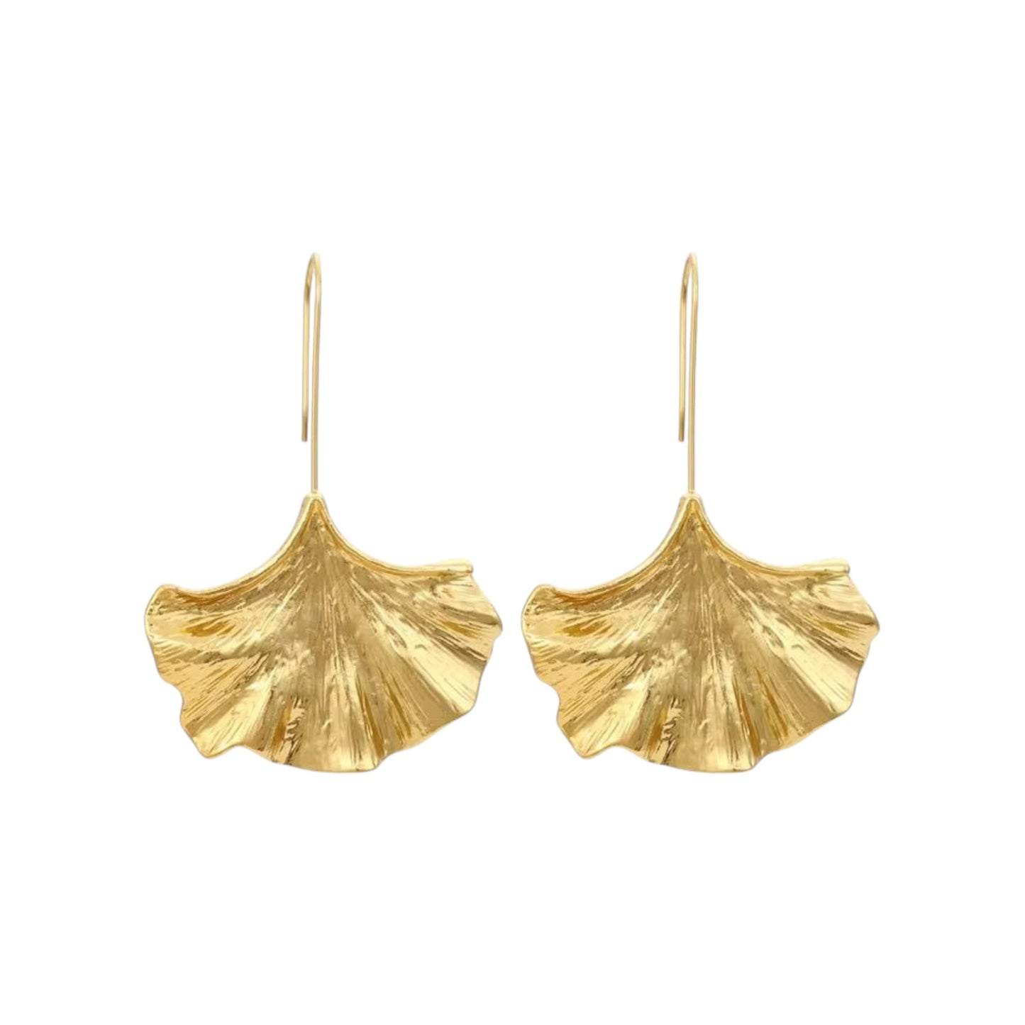 Crinkle Leaf Earrings