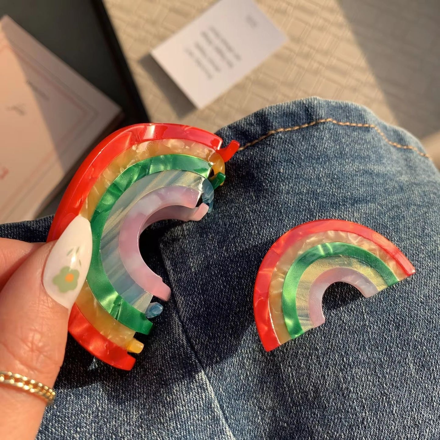 Rainbow Claw Clip