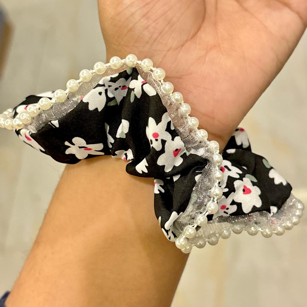 Pearl Black Forest Scrunchie