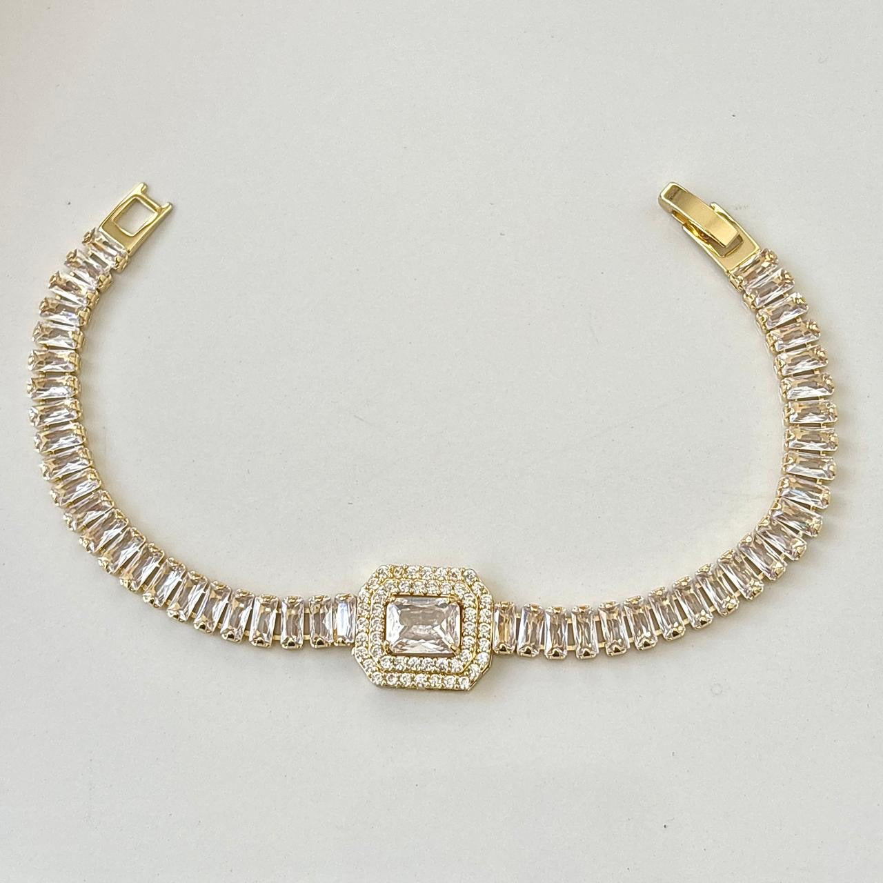 Queen Tennis Baguette Bracelet -18K