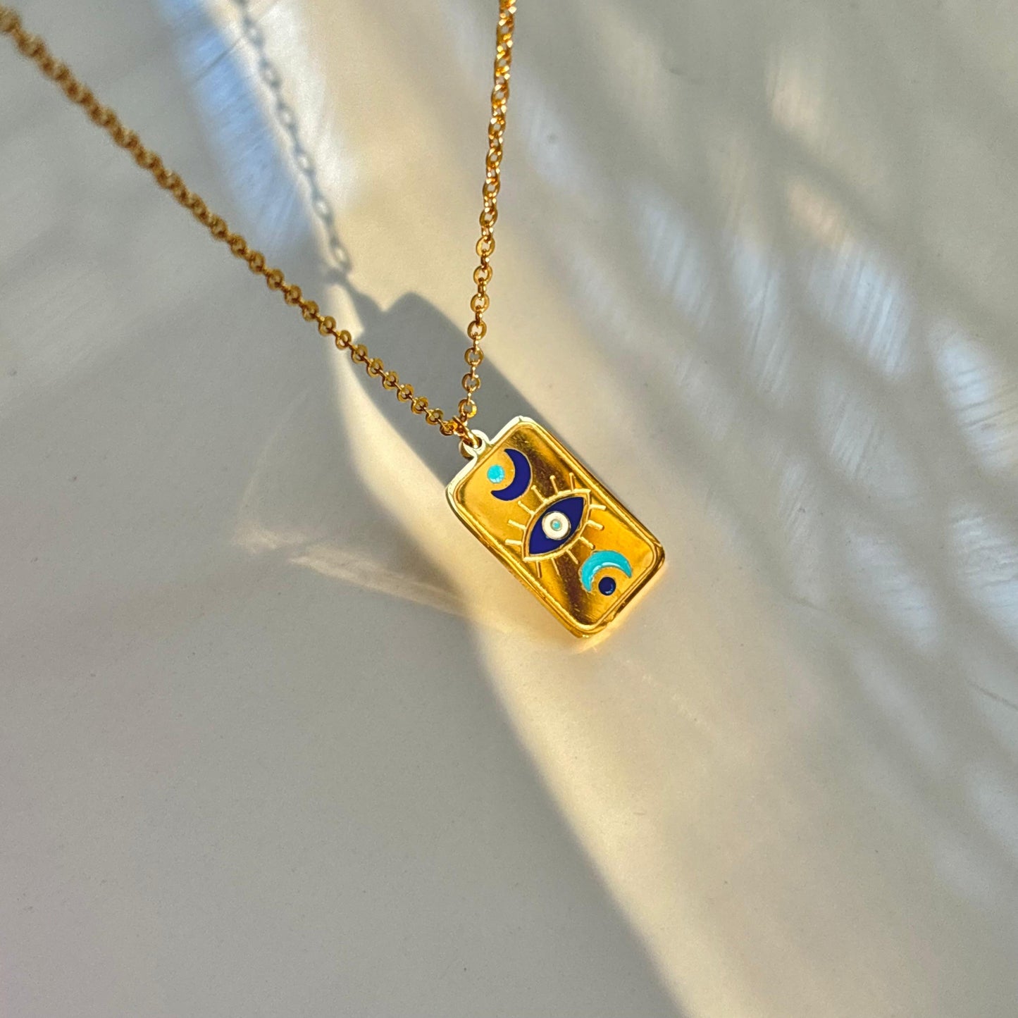 Tarot Boho Eye Necklace -18K
