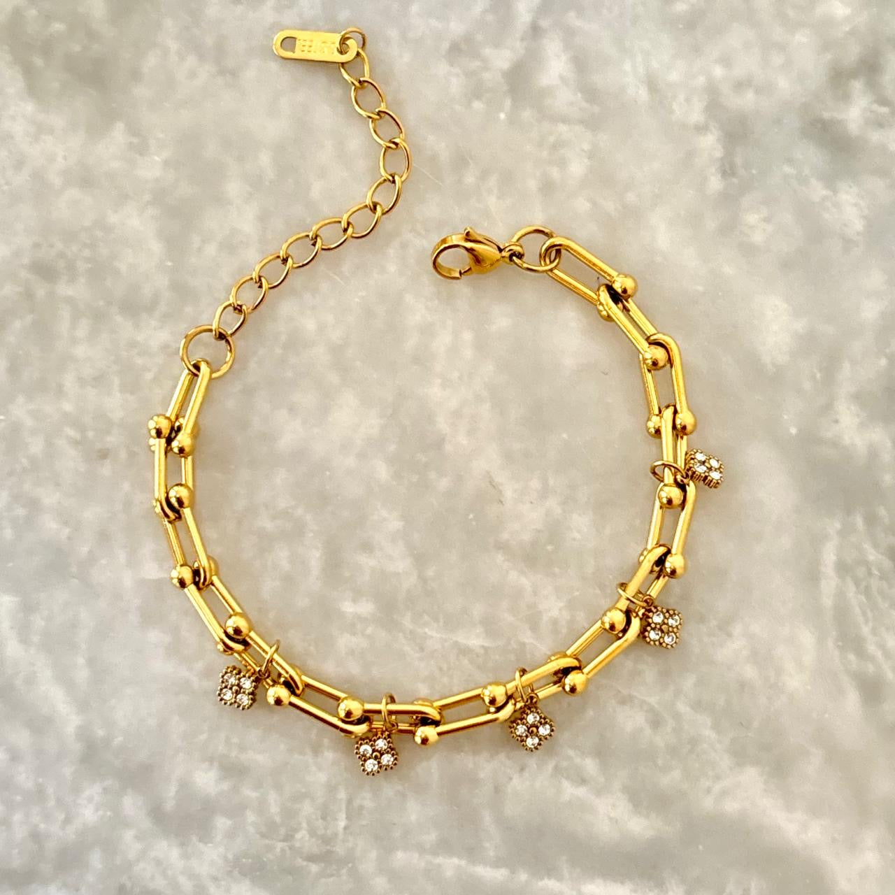 Link De Clovia Charm Bracelet